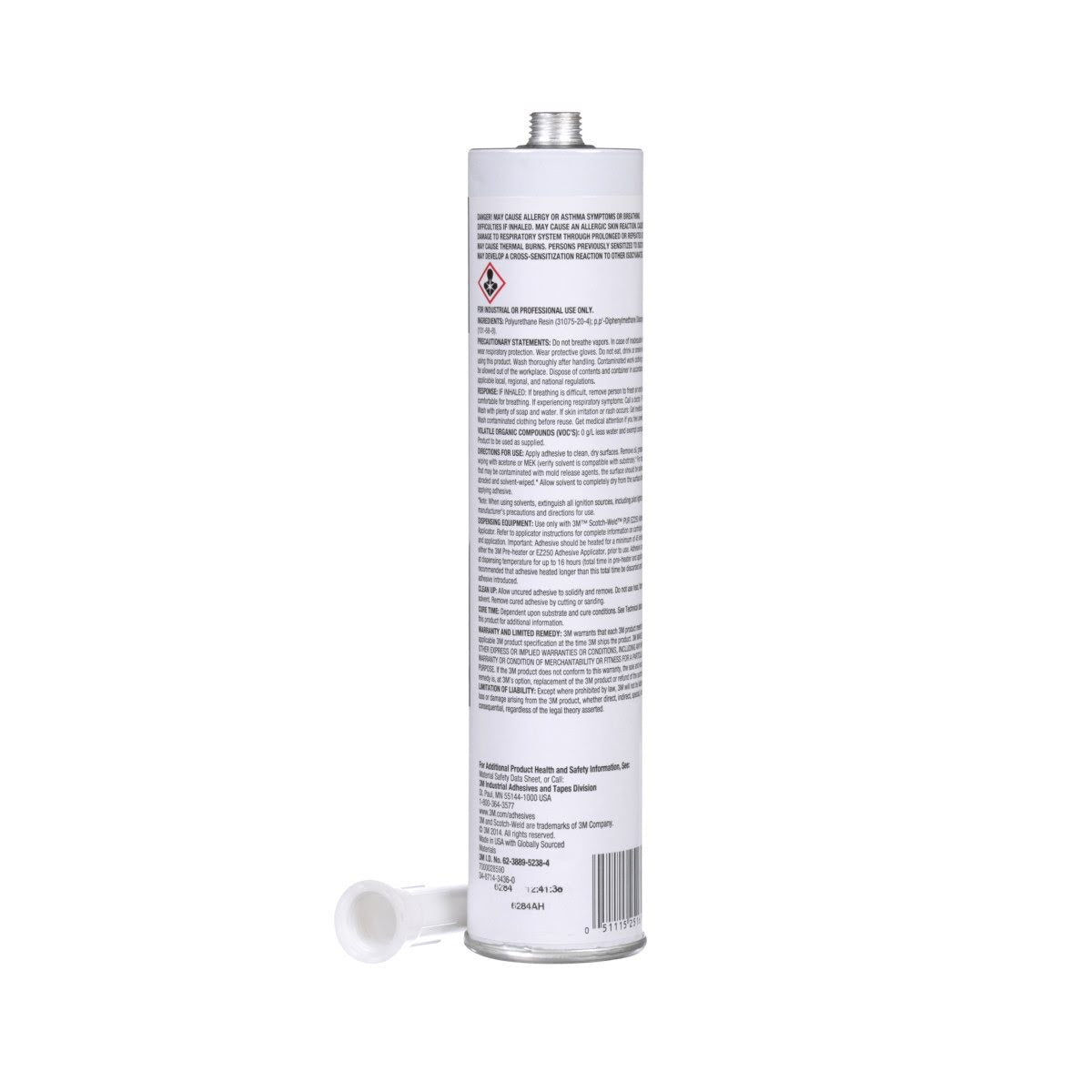 3M Scotch-Weld PUR Adhesive, Off-White, 0.1 Gallon Cartridge (TE100) (7000028590) (5 Pack) - 2