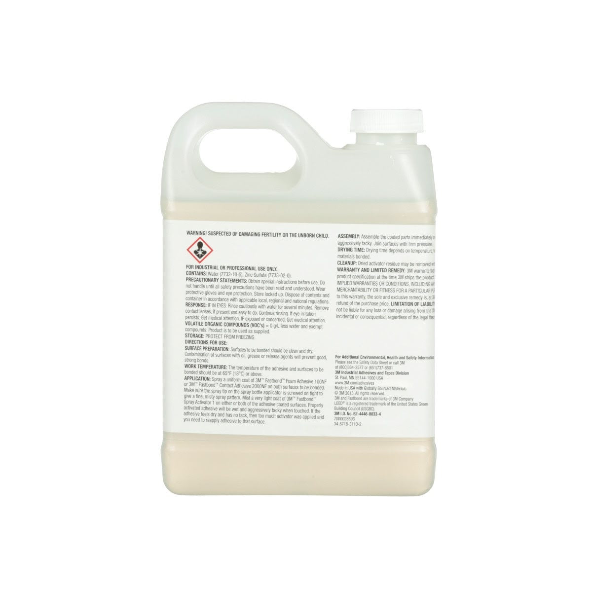 3M 1 56533 Spray Activator Water Based Transparent 1 Quart Bottle (7000028593) (2 Pack) - 3