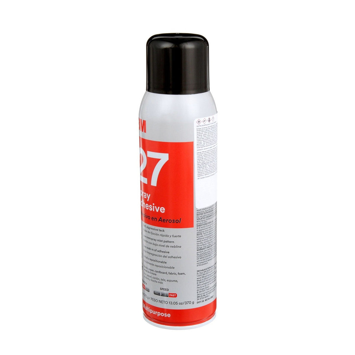3M 27 Multi-Purpose Spray Adhesive, Clear, 16 fl oz Can Net Wt 13.05 oz (7000028596) (Case of 12) (12 Pack) - 2