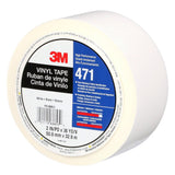 3M 471 Vinyl Tape White Floor Marking Tape 2 in x 36 yd 5.2 mil (7000028853) (24 Pack) - 5