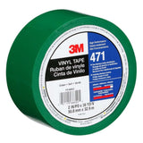 3M 471 Vinyl Tape Green 2 in x 36 yd 5.2 mil (7000028855) (24 Pack) - 3