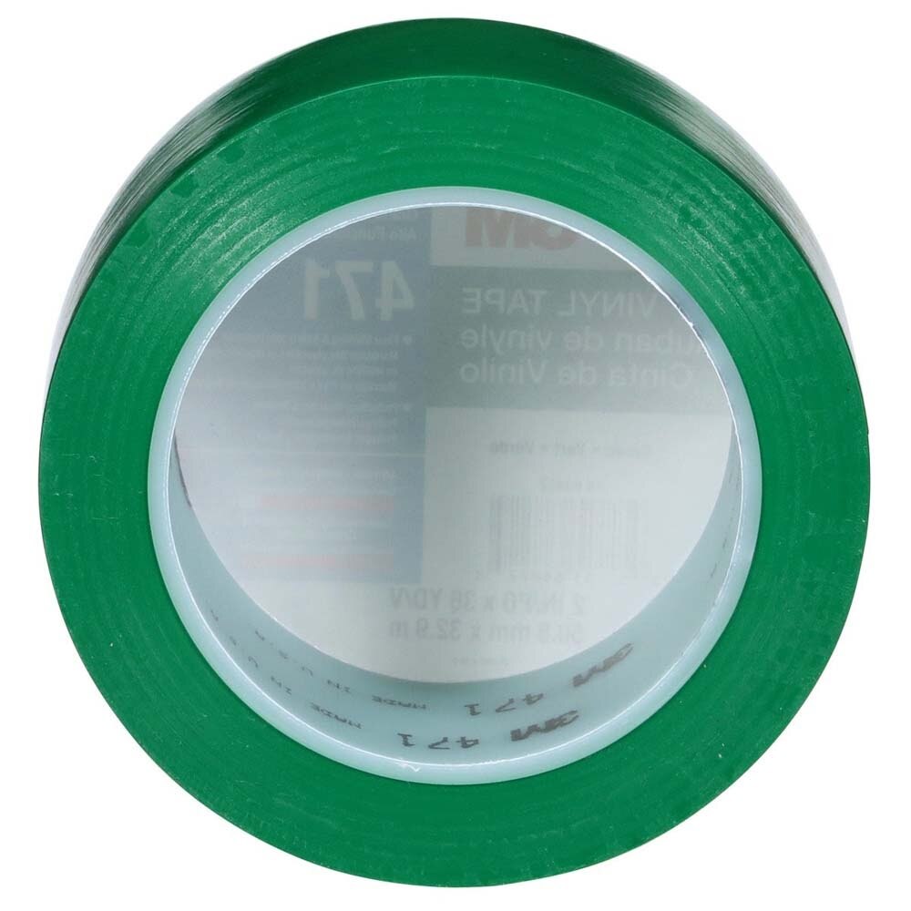 3M 7000028855 Vinyl Tape 471 Green 2 in x 36 yd 5.2 mil (24 Pack) - 9