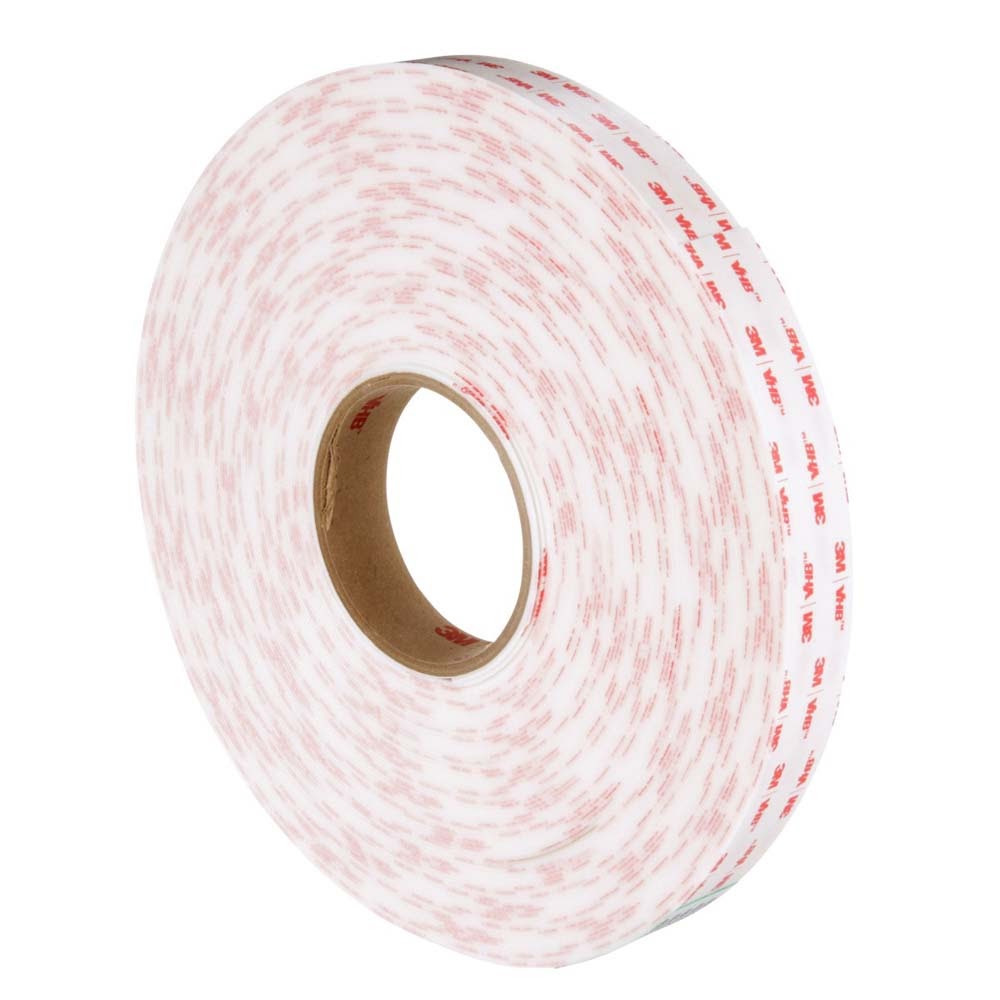 3M 7000028871 VHB Tape 4950 White, Mounting Tape 1 in x 36 yd 45.0 mil (9 Pack)
