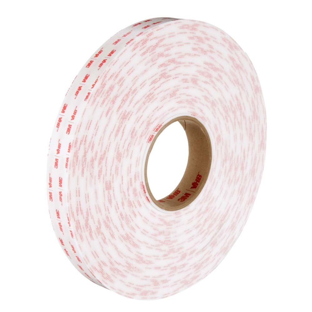 3M 7000028871 VHB Tape 4950 White, Mounting Tape 1 in x 36 yd 45.0 mil (9 Pack) - 3