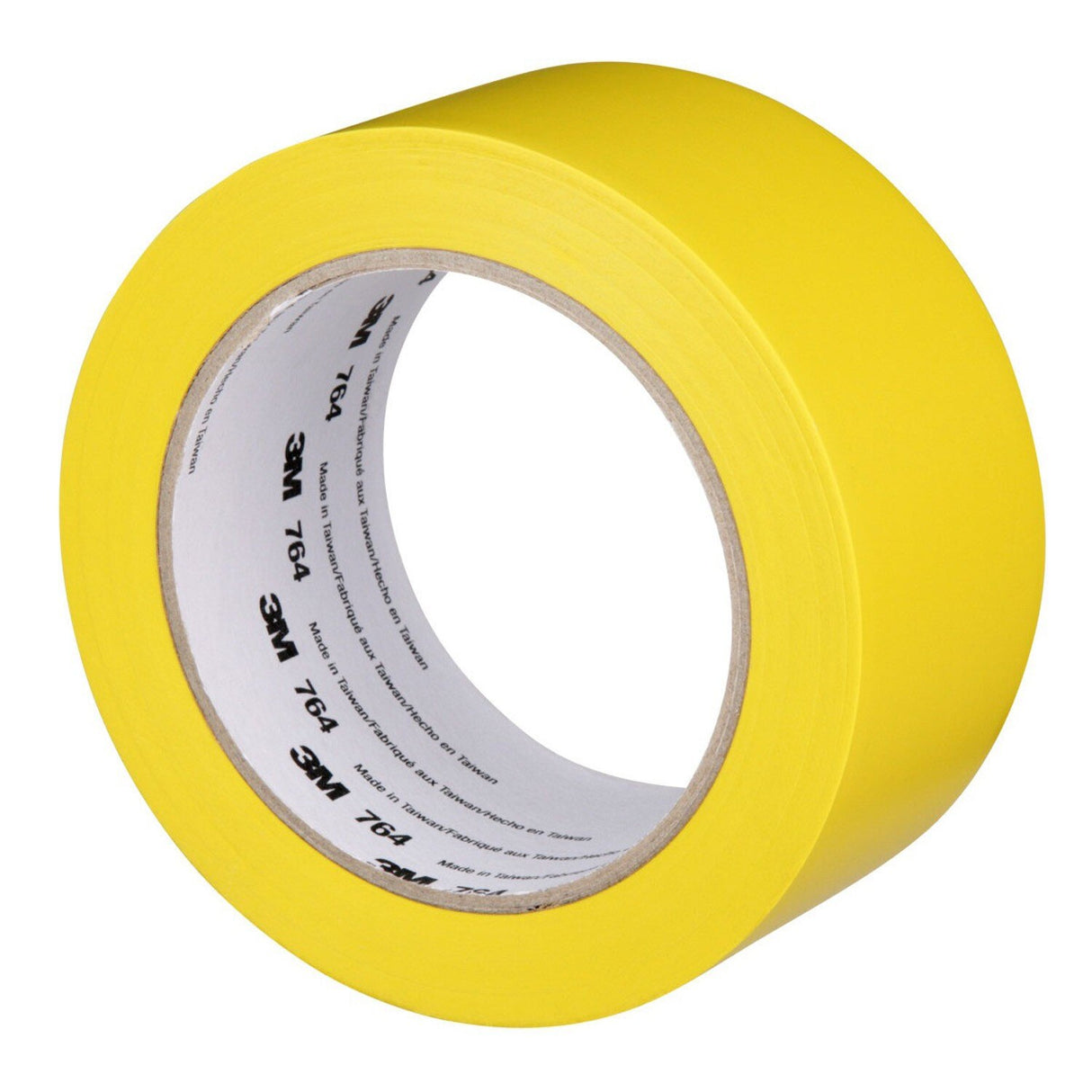 3M 764 General Purpose Vinyl Tape Yellow 2 in x 36 yd 5 mil Light Traffic Floor Marking and Color Coding (7000028954) (24 Pack) - 2