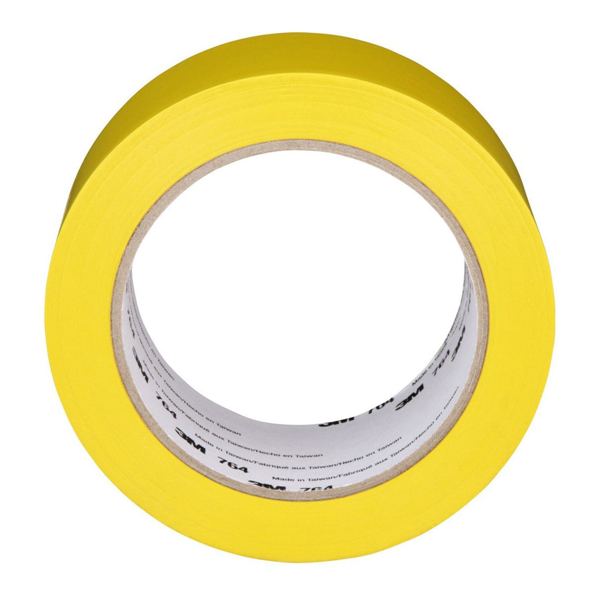 3M 764 General Purpose Vinyl Tape Yellow 2 in x 36 yd 5 mil Light Traffic Floor Marking and Color Coding (7000028954) (24 Pack) - 4