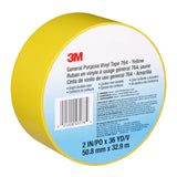 3M 764 General Purpose Vinyl Tape Yellow 2 in x 36 yd 5 mil Light Traffic Floor Marking and Color Coding (7000028954) (24 Pack) - 8