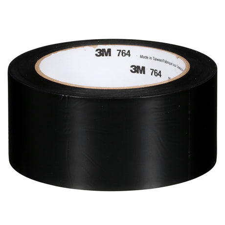 3M 764 General Purpose Vinyl Tape, Black, 2 in x 36 yd, 5 mil, Floor Marking, Color Coding, Bundling (7000028962) (24 Pack)