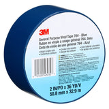 3M 764 General Purpose Vinyl Tape, Blue, 2 in x 36 yd, 5 mil (7000028963) (24 Pack) - 8