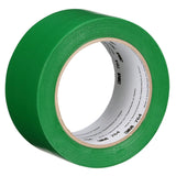 3M 764 General Purpose Vinyl Tape Green 2 in x 36 yd 5 mil Floor Marking Color Coding (7000028964) (24 Pack) - 5