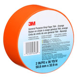 3M 764 General Purpose Vinyl Tape, Orange, 2 in x 36 yd, 5 mil (7000028965) (24 Pack) - 9