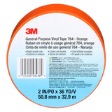 3M 764 General Purpose Vinyl Tape, Orange, 2 in x 36 yd, 5 mil (7000028965) (24 Pack) - 10