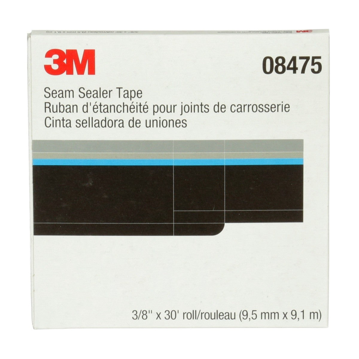 3M Seam Sealer Tape Solvent Activated Adhesive Gray 3-8 in x 30 ft (08475) (7000028969) (12 Pack) - 5