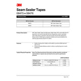 3M Seam Sealer Tape Roll, Rubber Backed, Solvent Activated Adhesive, 7/8 in x 30 ft (08476) (7000028970) (12 Pack) - 9