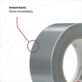 3M 2929 General Use Duct Tape, Silver, 1.88 in x 50 yd, 5.5 mil, Individually Wrapped (7000029030) (24 Pack) - 3