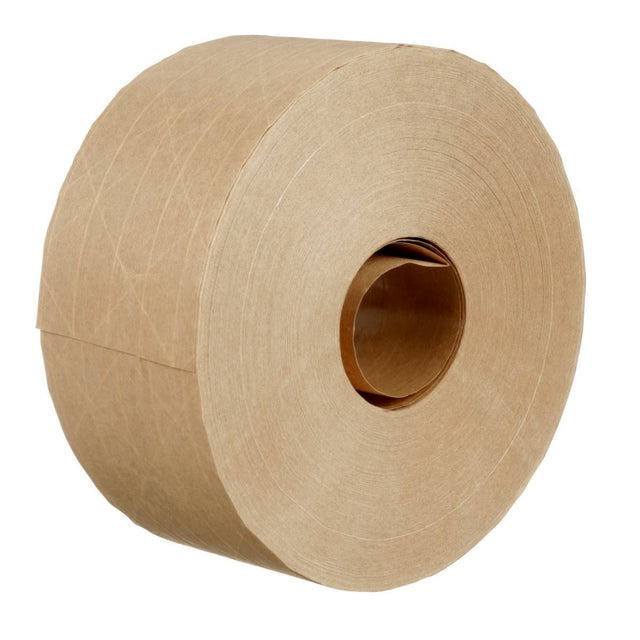 3M 6144 Water Activated Paper Tape, Economy Reinforced, Natural, 70 mm x 450 ft (7000029099) (10 Pack)