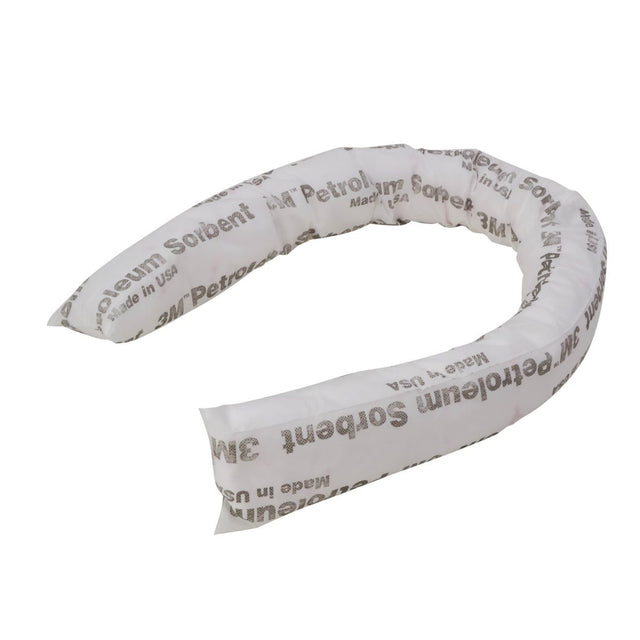 3M T-4 Oil Sorbent Mini-Boom, White, 3 in x 4 ft (7000029593) (12 Pack)