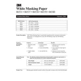 3M 7000029607 White Masking Paper, 06539, 18 in x 750 ft - 8