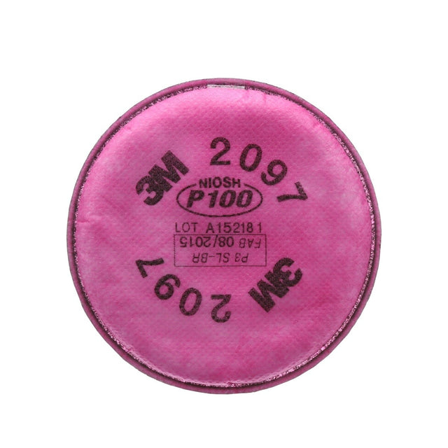 3M 2097 2097/07184 Particulate Filter, P100, Nuisance Level Organic Vapor Relief, Magenta (7000029657) (100 Pack)