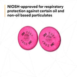 3M 2097 2097/07184 Particulate Filter, P100, Nuisance Level Organic Vapor Relief, Magenta (7000029657) (100 Pack) - 8