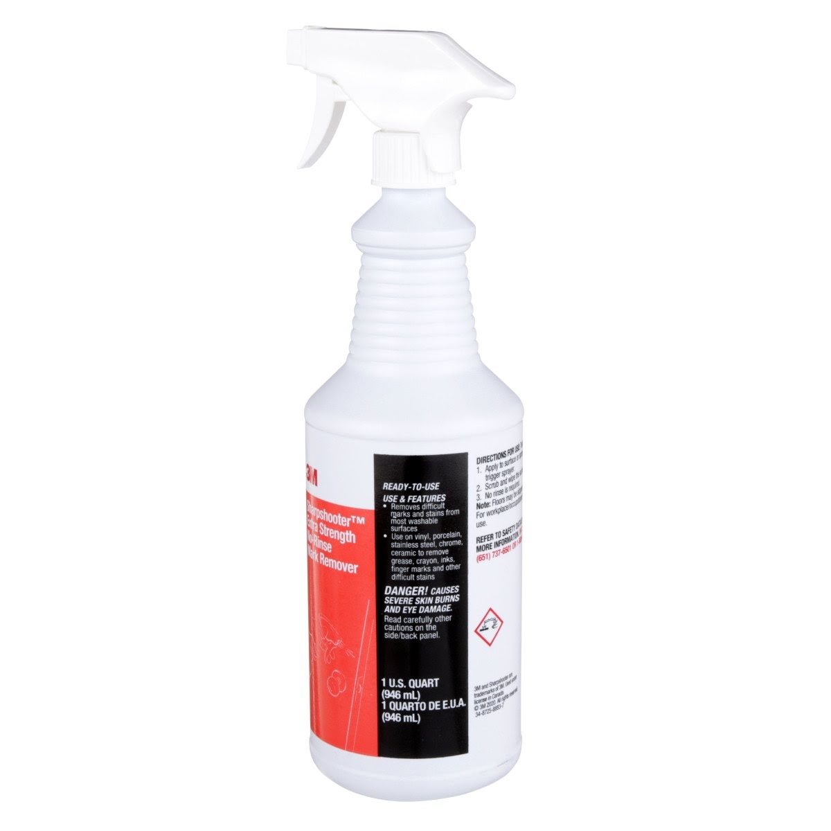 3M Sharpshooter Extra Strength No-Rinse Mark Remover with Trigger Sprayer, 1 qt (7000029810) (12 Pack) - 2