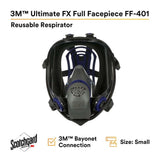 3M FF-401 Ultimate FX Full Facepiece Reusable Respirator , Small (7000029940) - 4