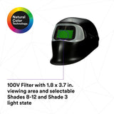3M 37232 07-0012-31BL Speedglas Welding Helmet with Auto Darkening Filter 100V, Shade 8-12, Black (7000029984) - 8