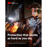 3M 9105S N95 Particulate Respirator, Small, Flat Fold, White, Disposable (7000030028) (400 Pack) - 6