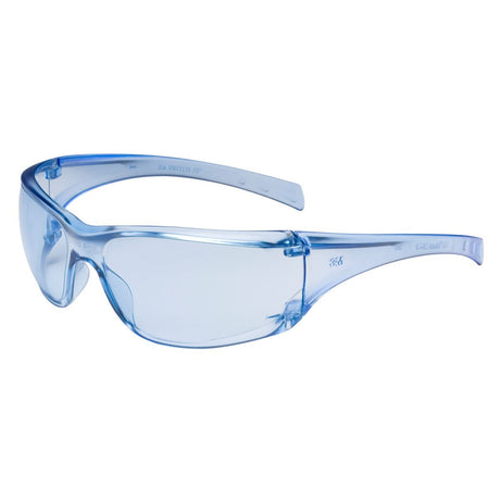 3M 11816-00000-20 Virtua Protective Eyewear, Light Blue Hard Coat Anti-Scratch Polycarbonate Lens, Blue Frame, Side Shields, ANSI Z87.1-2015, CSA Z94.3, 99.9% UV (7000030051) (20 Pack)