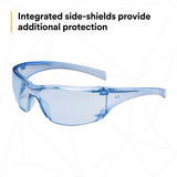 3M 11816-00000-20 Virtua Protective Eyewear, Light Blue Hard Coat Anti-Scratch Polycarbonate Lens, Blue Frame, Side Shields, ANSI Z87.1-2015, CSA Z94.3, 99.9% UV (7000030051) (20 Pack) - 3