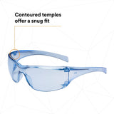 3M 11816-00000-20 Virtua Protective Eyewear, Light Blue Hard Coat Anti-Scratch Polycarbonate Lens, Blue Frame, Side Shields, ANSI Z87.1-2015, CSA Z94.3, 99.9% UV (7000030051) (20 Pack) - 5