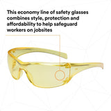 3M 11817-00000-20 Virtua AP Safety Glasses Amber Hard Coat Lens Amber Frame Anti Scratch (7000030052) (400 Pack) - 8