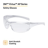 3M 11819-00000-20 Virtua AP AP Safety Glasses Clear Hard Coat Lens Clear Frame Side Shields (7000030054) (20 Pack) - 2