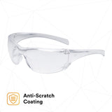 3M 11819-00000-20 Virtua AP AP Safety Glasses Clear Hard Coat Lens Clear Frame Side Shields (7000030054) (20 Pack) - 4