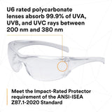 3M 11819-00000-20 Virtua AP AP Safety Glasses Clear Hard Coat Lens Clear Frame Side Shields (7000030054) (20 Pack) - 8