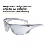 3M 11847-00000-20 Virtua AP Protective Safety Glasses, Indoor Outdoor Mirror Lens, Light Gray Frame (7000030055) (20 Pack) - 4
