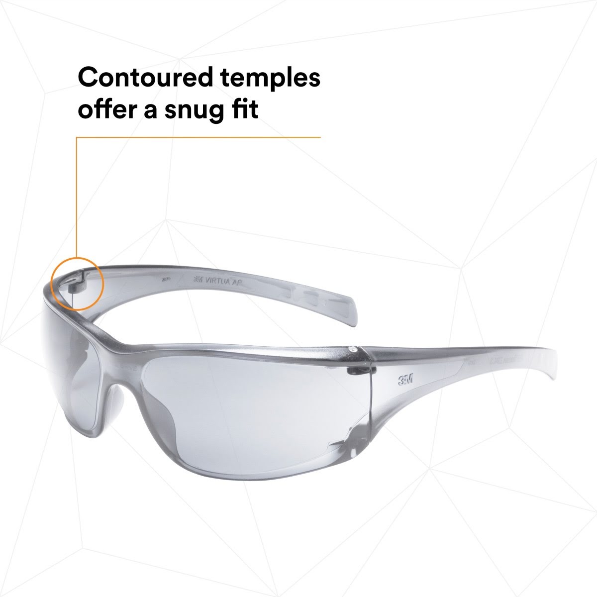3M 11847-00000-20 Virtua AP Protective Safety Glasses, Indoor Outdoor Mirror Lens, Light Gray Frame (7000030055) (20 Pack) - 5