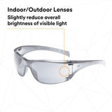 3M 11847-00000-20 Virtua AP Protective Safety Glasses, Indoor Outdoor Mirror Lens, Light Gray Frame (7000030055) (20 Pack) - 6