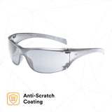 3M 11847-00000-20 Virtua AP Protective Safety Glasses, Indoor Outdoor Mirror Lens, Light Gray Frame (7000030055) (20 Pack) - 9