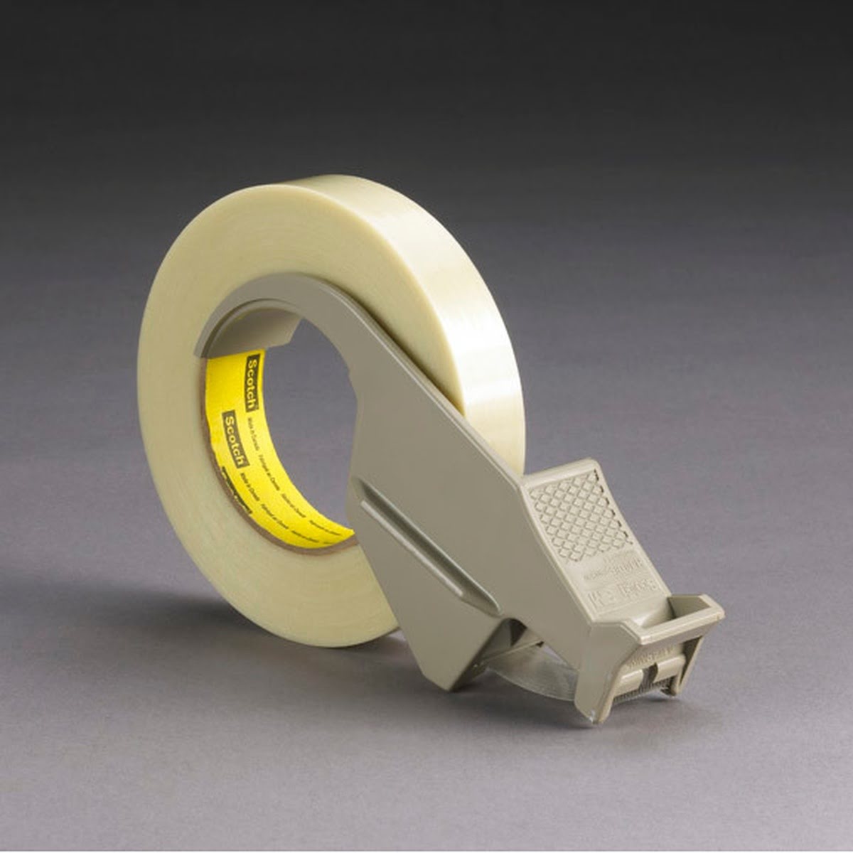 3M Scotch Filament Tape Hand Dispenser Gray Plastic for 0.5 in to 1 in Tape (H10) (7000031087) (6 Pack) - 3