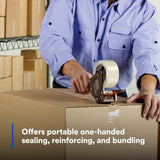 3M 7000031099 H183 3 Inch Box Sealing Tape Hand Dispenser for Packaging and Shipping - 7