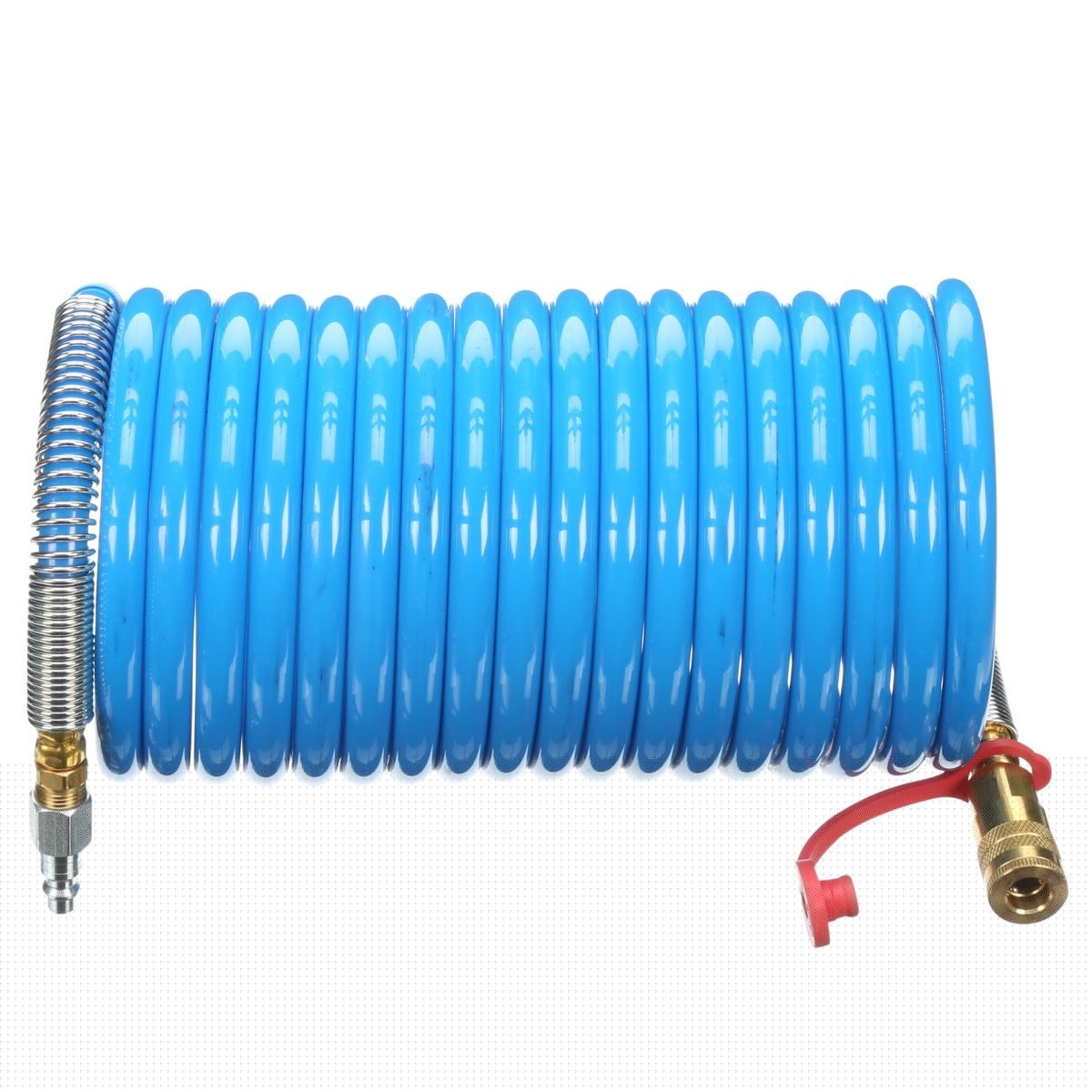3M W-2929-25 Supplied Air Hose, 25 ft, 3/8 in ID, Industrial Interchange Fittings, High Pressure, Coiled (7000031122)
