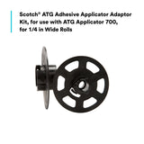 3M ATG700 Scotch Adhesive Applicator, for 1/2 in and 3/4 in wide rolls, Yellow (7000031199) (6 Pack) - 7