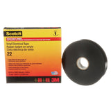 3M Scotch Heavy Duty Vinyl Electrical Tape 22, Black, 3/4 in x 36 yd (22-3/4X36YD) (7000031344) (12 Pack) - 3