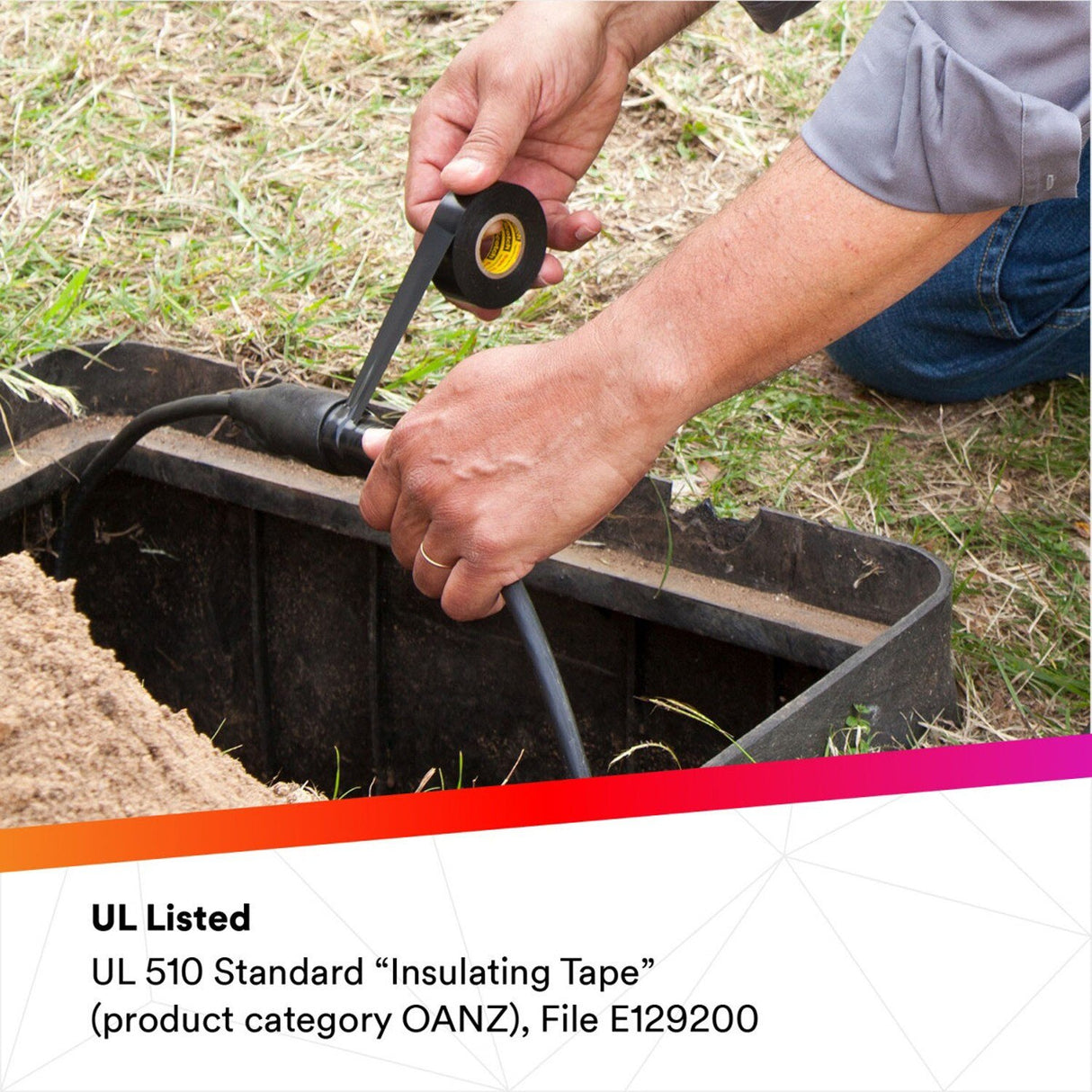 3M Scotch Vinyl Electrical Tape 22 Heavy Duty 10 mil Black 1.5 in x 36 yd (22-1.5X36YD) (7000031345) (12 Pack) - 6