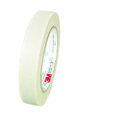 3M 69 1/2"X36YD MINI Scotch Glass Cloth Electrical Tape, Silicone Adhesive, White, 1/2 in x 36 yd (7000031352) (18 Pack)