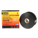 3M Super 88 88-1.5X36YD Scotch Vinyl Electrical Tape, Black, 1-1/2 in x 36 yd, Premium Grade, Rubber Resin Adhesive, PVC Backing, All-Season Heavy Duty Electrical Tape (7000031459) (12 Pack) - 2