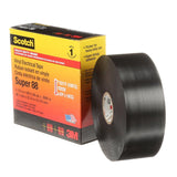 3M Super 88 88-1.5X36YD Scotch Vinyl Electrical Tape, Black, 1-1/2 in x 36 yd, Premium Grade, Rubber Resin Adhesive, PVC Backing, All-Season Heavy Duty Electrical Tape (7000031459) (12 Pack) - 3