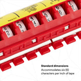 3M STD Wire Marker Tape Dispenser, Compact Dispenser Only, Red (7000031483) (25 Pack) - 8