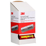 3M  ScotchCode Wire Marker Tape Dispenser with Tape, 10 Colors (STD-C) (7000031515) (25Pack) - 7